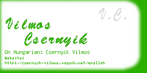 vilmos csernyik business card